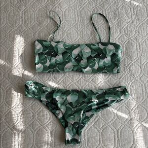 Midori Leaf Print Bikini Set